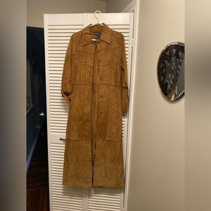 Long suede coat